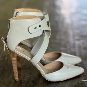 Joe's Jeans Cream Strappy Heels